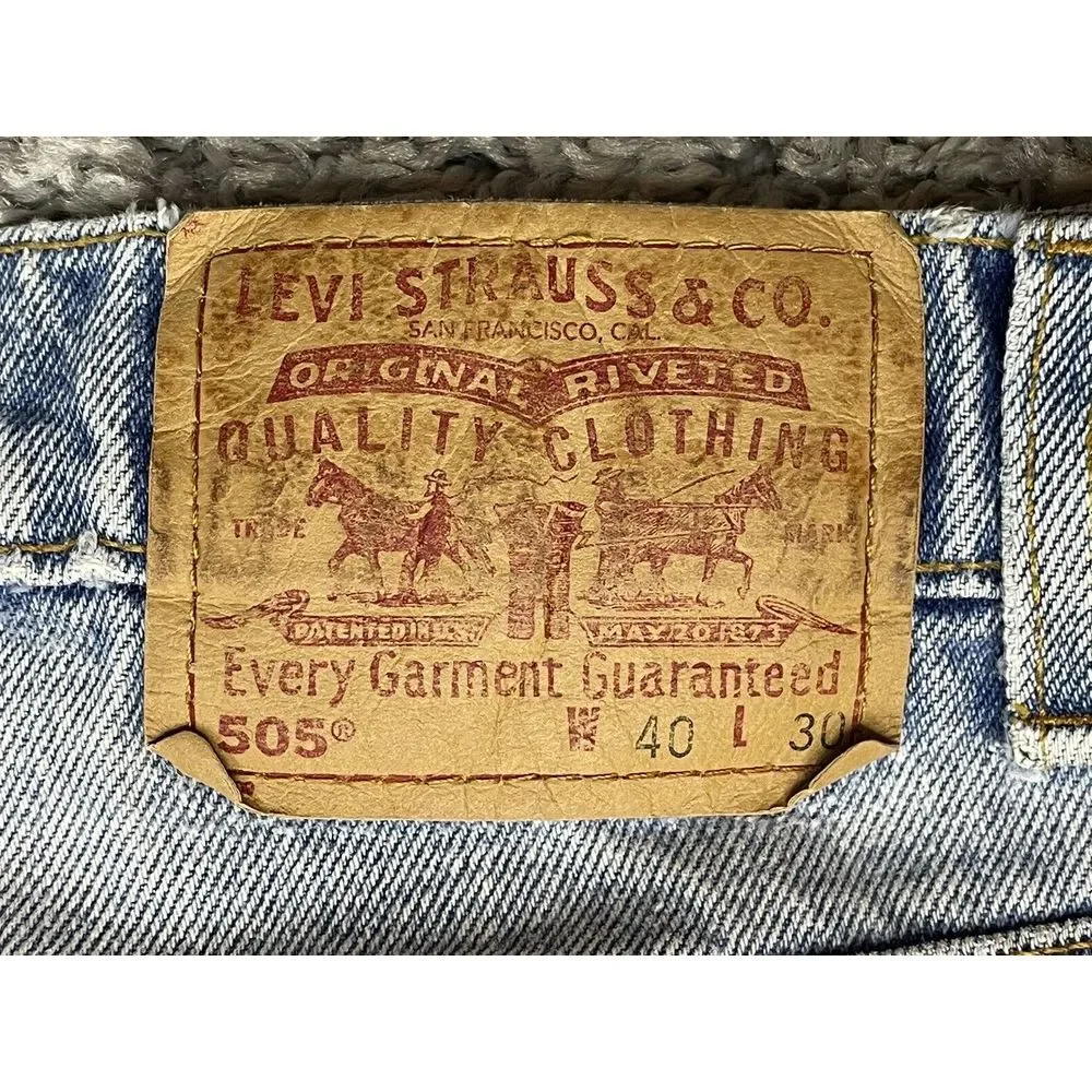 Levi's Vintage 505 Jeans Men's Regular Fit Straight Leg Light Wash‎ size 40x30